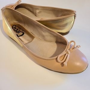 Circus by Sam Edelman Pink and Gold Ballet Flats Size 9